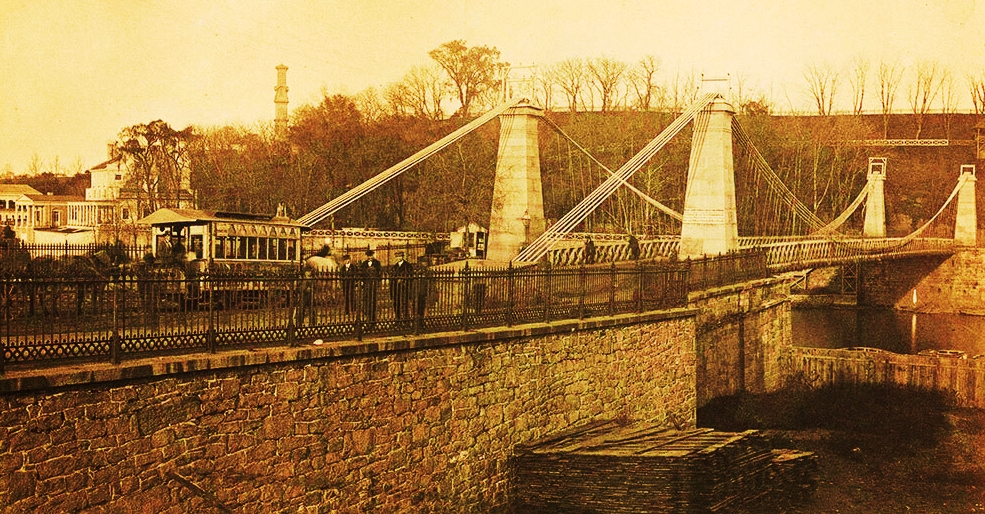 West Philadelphia Collaborative History Wire Suspension Bridge at